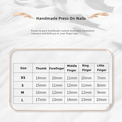 Aurora Handmade Press On Nails White Almond French Fake Nails Medium Wearable Manicure Simple Pearl Decoration Finger Nails Art.