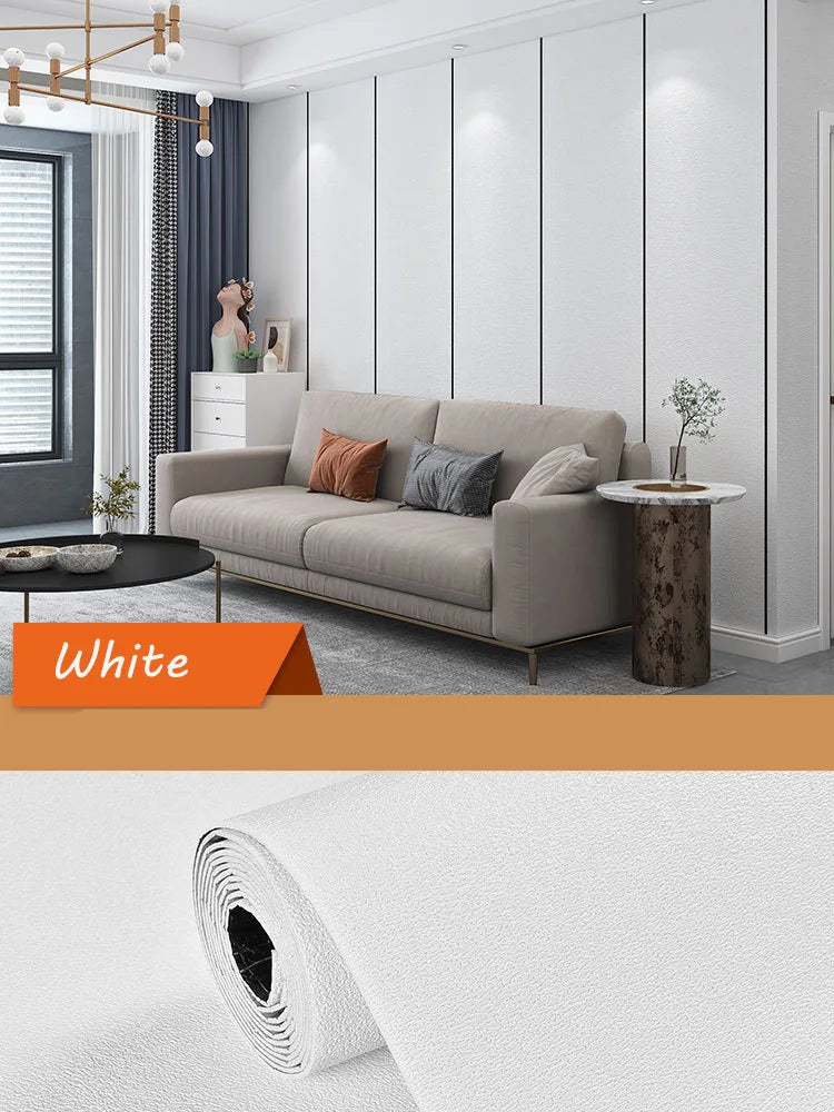 Selbstklebende Kieselalgen-Schlamm-Tapete, verdickter TV-Hintergrund, Leinen-Tapete, Schlafzimmer, Renovierung, Heimdekoration, XPE-Schaum-Wandaufkleber