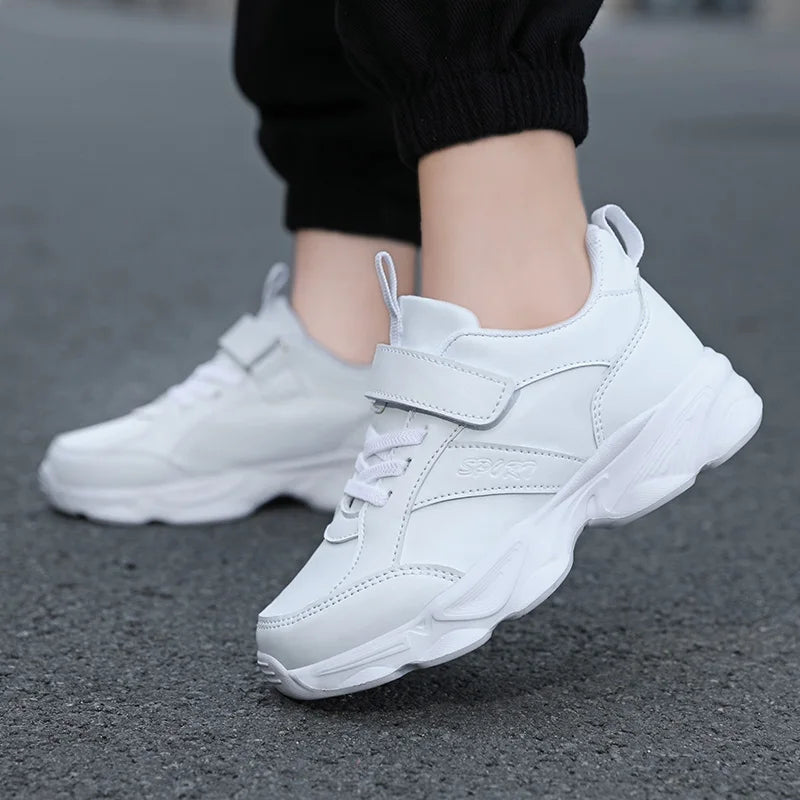 Children's Fashion Sports Shoes Breathable Student Black School Walking Shoes Anti-skid Boys& Girls Casual Running Sneaker.