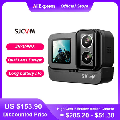 SJCAM SJ20 4K Anti-Shake Action Camera Dual Lens Waterproof 5G WiFi Touch Screen Motion Detection Multifunctional Sports Cam.