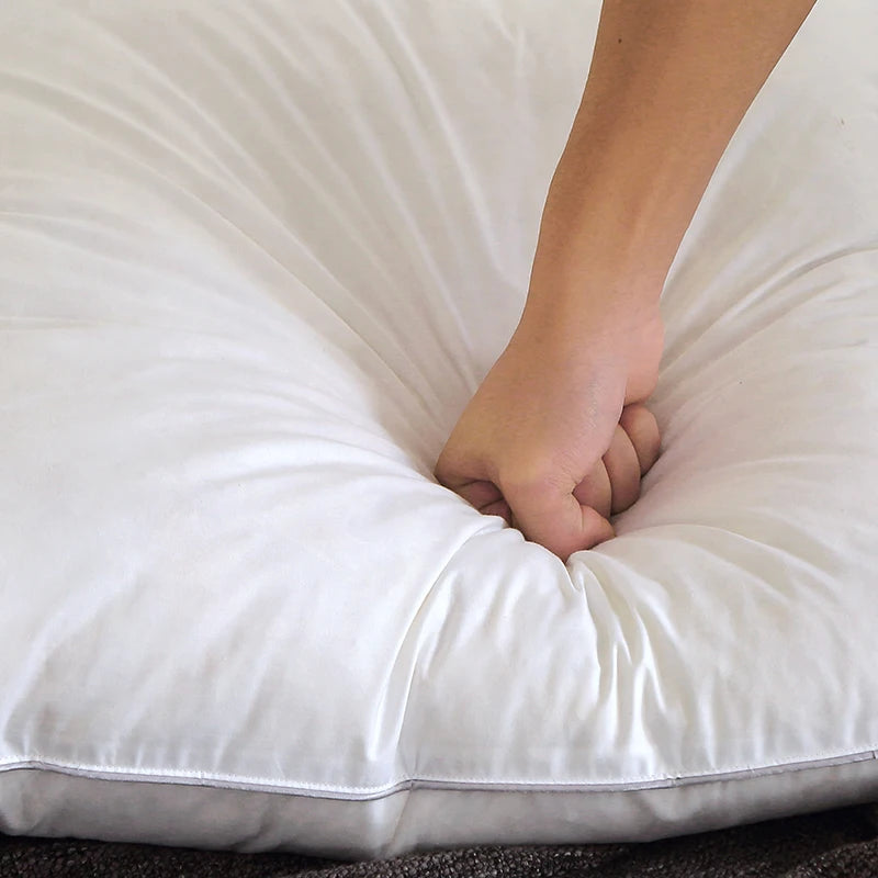 100% Cotton Goose Down Feather Sofa Cushion Bed Pillow Hotel Memory Cushy Support Hypoallergenic for Side Sleepers.