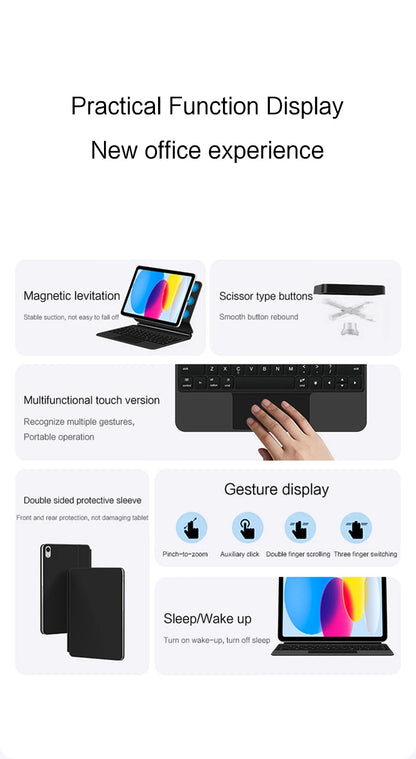 Magic Keyboard for iPad Pro 11 12.9 Air 4 Air 5 for iPad 10th Generation Pro 12.9 6th 5th 4th 3rd Gen Smart Cover Magnetic Case