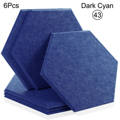 Sound Absorbing Wall Panels Hexagon 6 Pcs Bedroom Acoustic Insulation Sound-absorbing Panels Decor Acoustic Absorption Panel