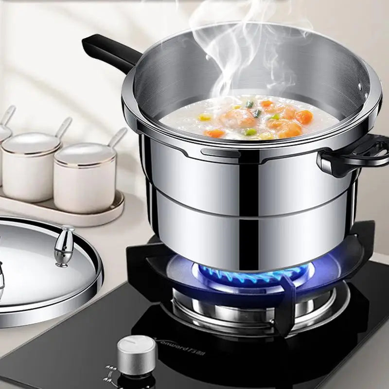 Portable Pressure Cooker 4.3L Induction Stoves Home Cooker Aluminum Alloy Pressure Canner Cooker Induction Compatible Cookware.
