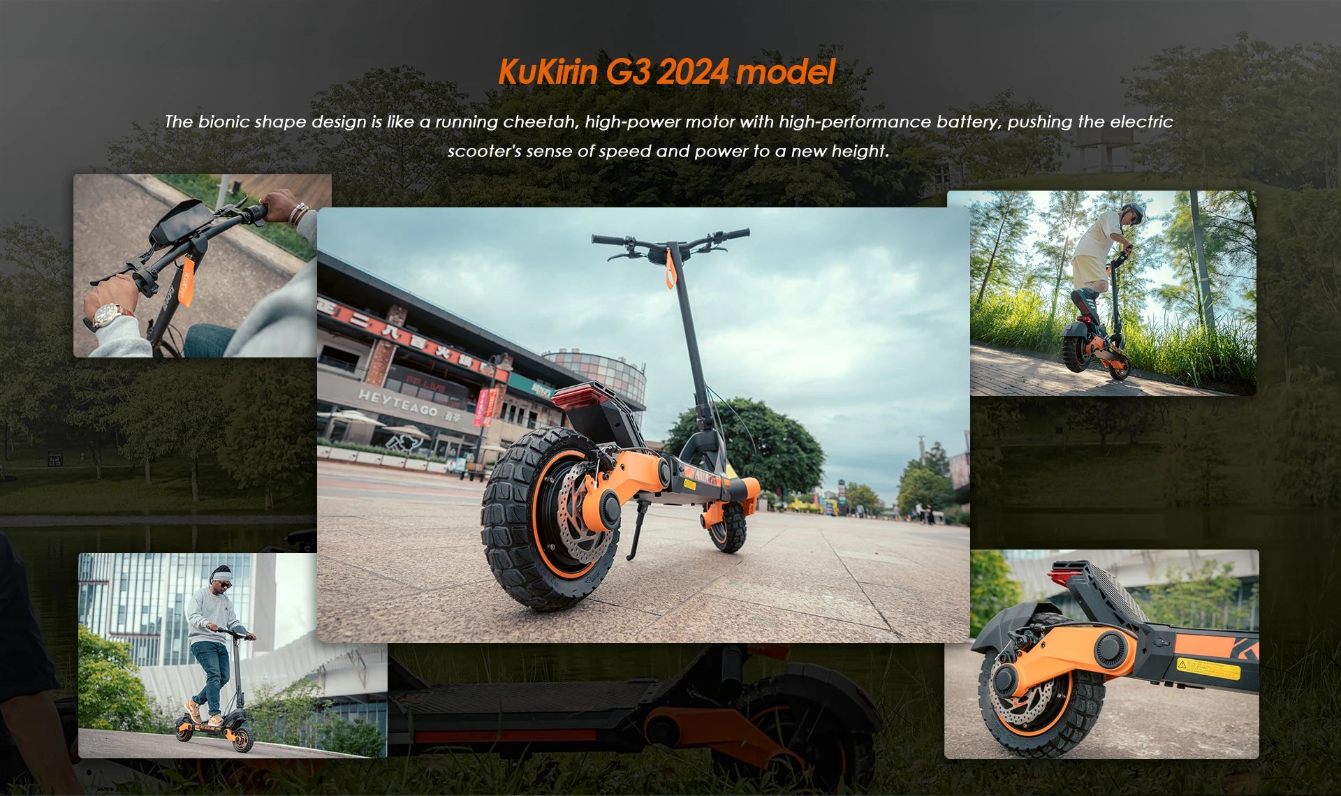 Kukirin G3 Adult Foldable Electric Scooter Powerful Wheels 1200W 52V18AH Electric Scooter.