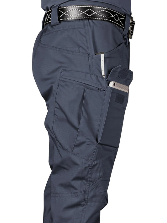 Men's Outdoor Multi Functional Tactical Pants, Multi Pocket Outdoor Hiking Sweatpants, Water-repellent, wear-resistant.