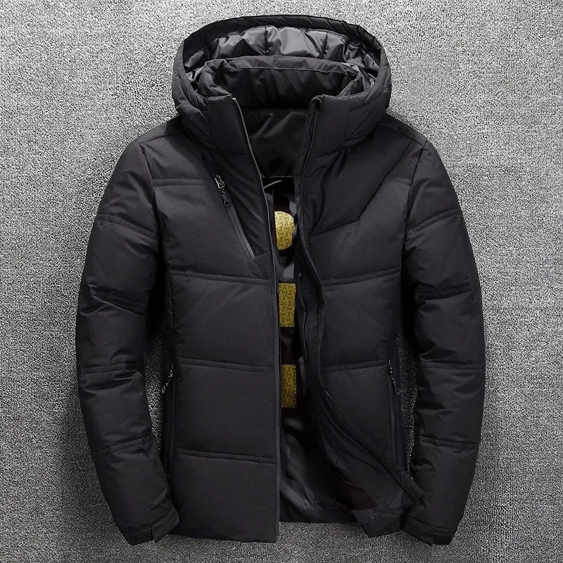 Winter new thick men's down jacket casual lightweight hooded detachable warm white duck down down jacket men's.