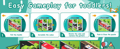 4IN1 Rotating Puzzle for Kids Fidget Toys 3 4 5 6 7 8 Year Old 4 Puzzles in 1  Fine Motor Skills, Gift for Boys & Girls Ages 3+.