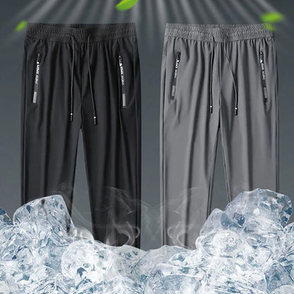 1pcs Summer Men Cool Loose Pants Men's Plus Szie Sweatpants Fashion Casual Stretch Pants Male Big Size Working Clothes Trousers.