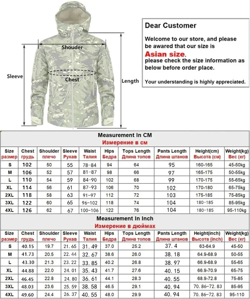Winter autumn fleece warm waterproof suit men's jacket tactical outdoor hiking fishing camping sportswear jacket.