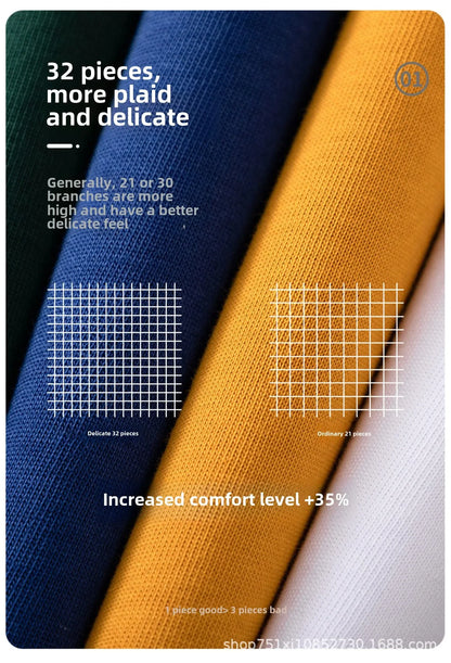 Spring Autumn 300g Heavy-duty Pure Cotton Long Sleeved  T-shirt FLoose White Top Thick Base Layer Underneath for Men and Women.