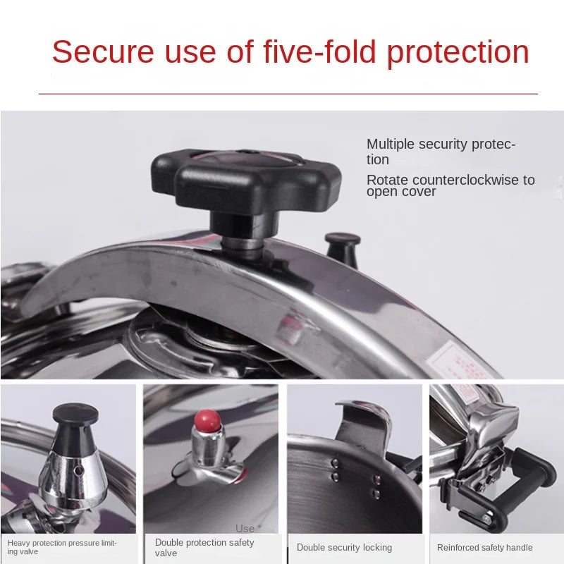 304 Stainless Steel Pressure Cooker Small Household Mini Explosion-proof Pressure Cooker Gas Induction Cooker Universal.