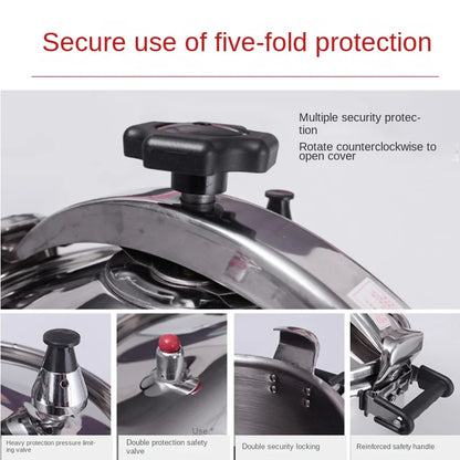 304 Stainless Steel Pressure Cooker Small Household Mini Explosion-proof Pressure Cooker Gas Induction Cooker Universal.