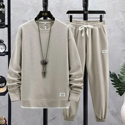 Loose Men's Long Sleeve Hoodie And Pants Set Spring Autumn New Style Casual Sports Youth Loose Fit Male Fashion Outfit.