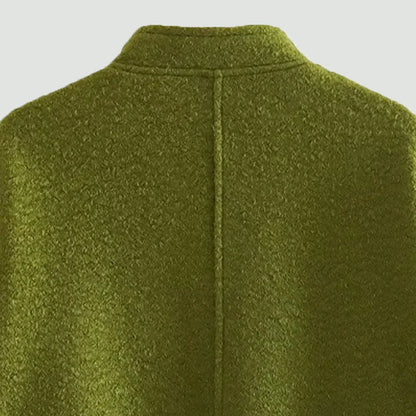 TRZA Frauen Mode Mit Taschen Übergroßen Bomber Jacke Mantel Vintage Langarm Druckknopf Weibliche Oberbekleidung Chic Tops