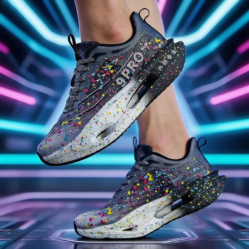 New Soft Sole Cushioning Men's Running Shoes for Women High-quality Road Jogging Shoes Light Comfy Sneakers Reflective Night Run