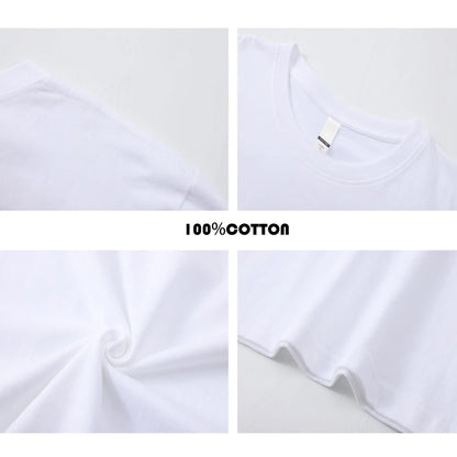 Men's Cotton Crew Neck Half Life Graphic Print T-Shirt Street Casual Style Tops For Men and Women.