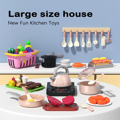 Kids Kitchen Toy Accessories, Pretend Cooking Playset with Play Pots and Pans, Utensils Cookware Toys, Play Food Set, Toy Vegeta.