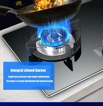 DC330 Gas Stove Household Desktop Embedded Double Stove Natural Gas Liquefied Gas Stove/Toughened Glass Panel.