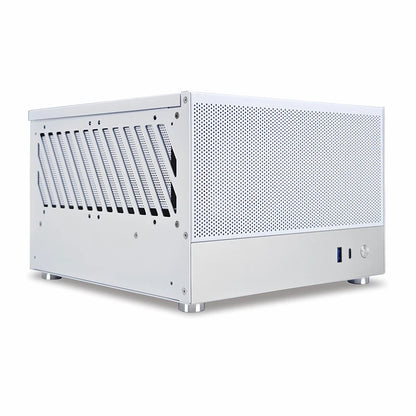 METALFISH T20 Mini ITX White Case 9L Compact PC Chassis Support Flex PSU/240mm GPU/100mm Cooler/180 Liquid Cooler.