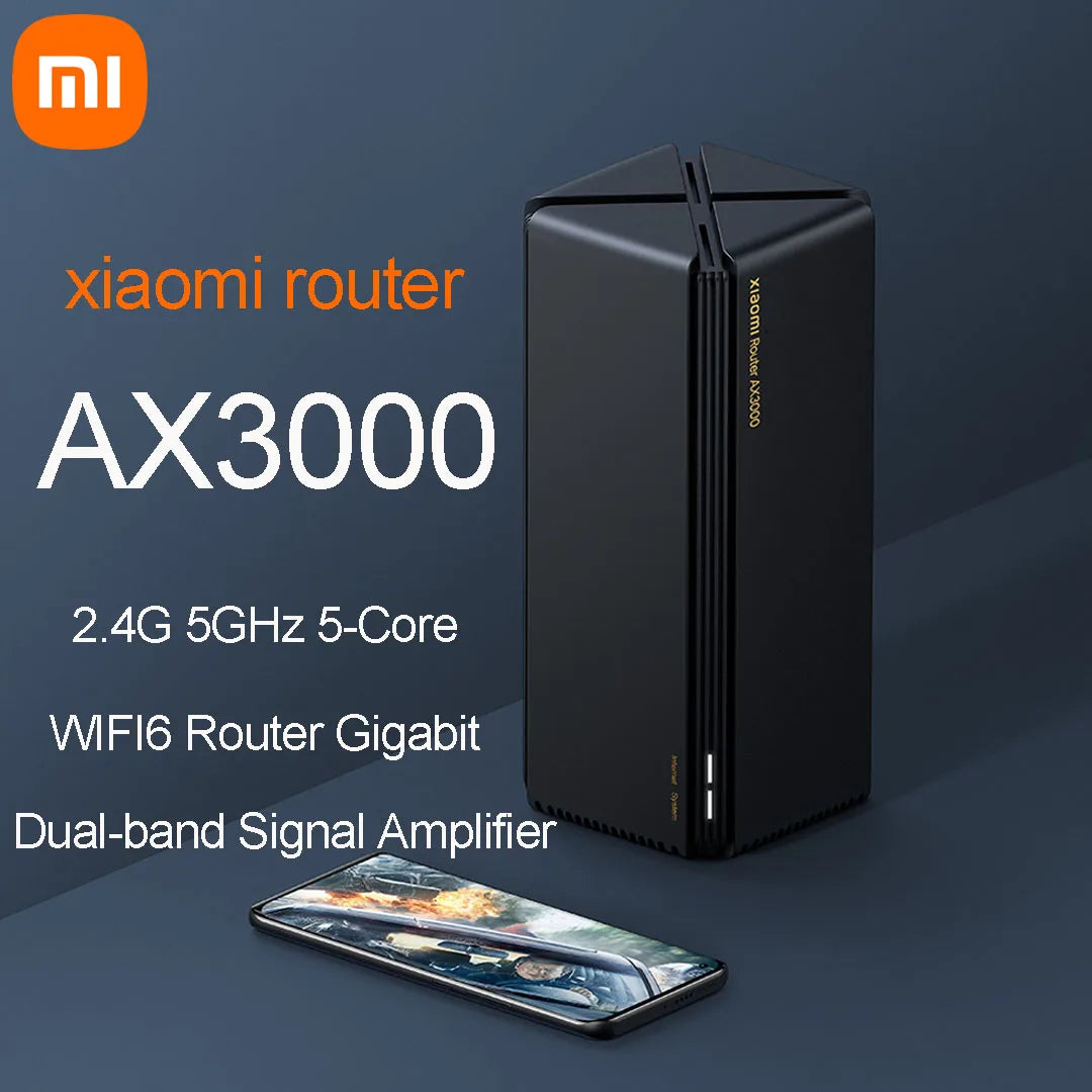 Xiaomi Router AX3000 Mesh Wifi6 2.4G 5.0 GHz Full Gigabit 5G WiFi Repeater 4 Antennas Network Extender Mesh Routers.