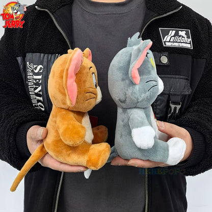 New Classic 19cm Tom and Jerry Plushies - Ideal Gift for Movie Fans and Kids Movie Series Stuffed Animal Collectors.
