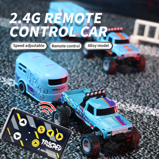 RC 1/64 Speed Mini Off-Road Climbing Car Alloy Cool Appearance Light Shock Absorption With LED Light Toy For Children's Gift.