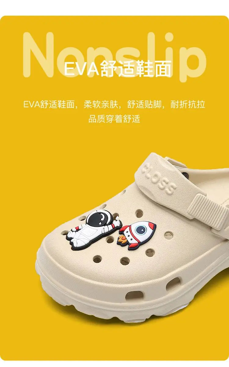 3-12y Kids Mules & Clogs Summer Boys Girls Sandals Cartoon 6 Colors Non-slip Comfortable Beach Slippers Children Garden Shoes 24.