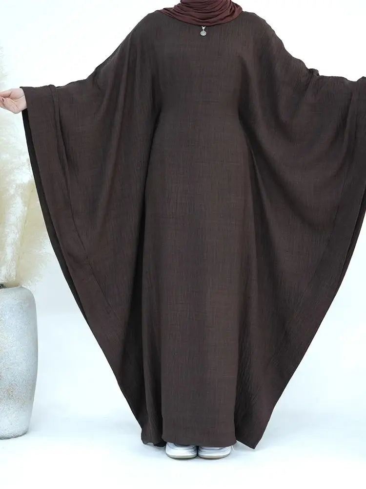 Batwing Abaya Damen Arabic Muslim Modest Dresses Kaftan Jalabiya Kebaya Caftan Marocain Vestidos Robe Longue Femme Musulmane