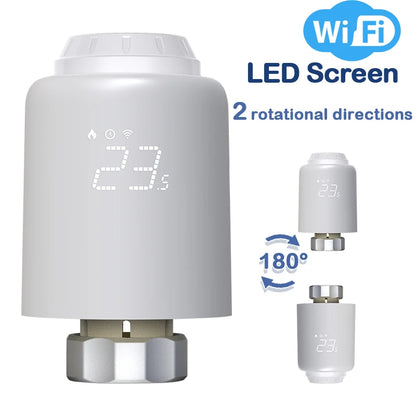 WiFi/Ble/Zigbee Tuya Smart TRV Radiator Actuator Valve Thermostatic Radiator Valve Temperature Controller Alexa Google Home