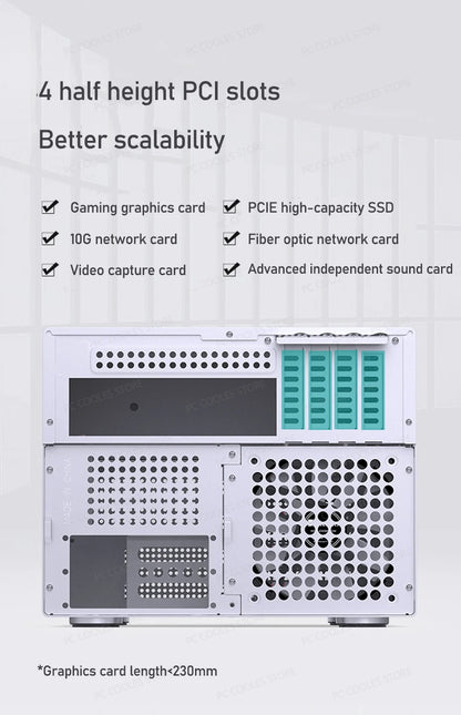 JONSBO N4 NAS Mini Case ITX/M-ATX Motherboard SFX Power 6 Large and 2 Small Hard Disk Bit Home Office Server PC Chassis.