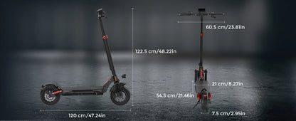 isinwheel T4 （ABE）Adult Electric Scooter 1000W Motor 48V12.5Ah Battery Electric Scooter 10" Off-Road  Tire  Electric Scooter.