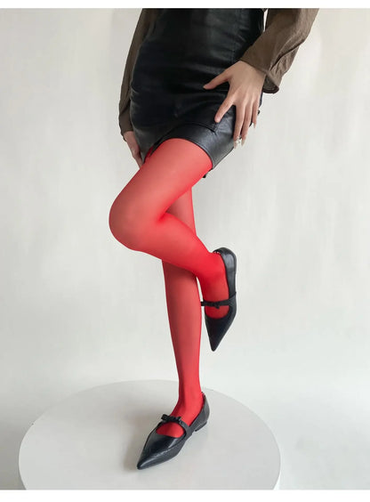 Blue Green Ultra-thin Nylon Thigh High Stockings Pantyhoses Women Sexy Women Tights Velvet Sexy Lingeries Hosiery Body Stockings