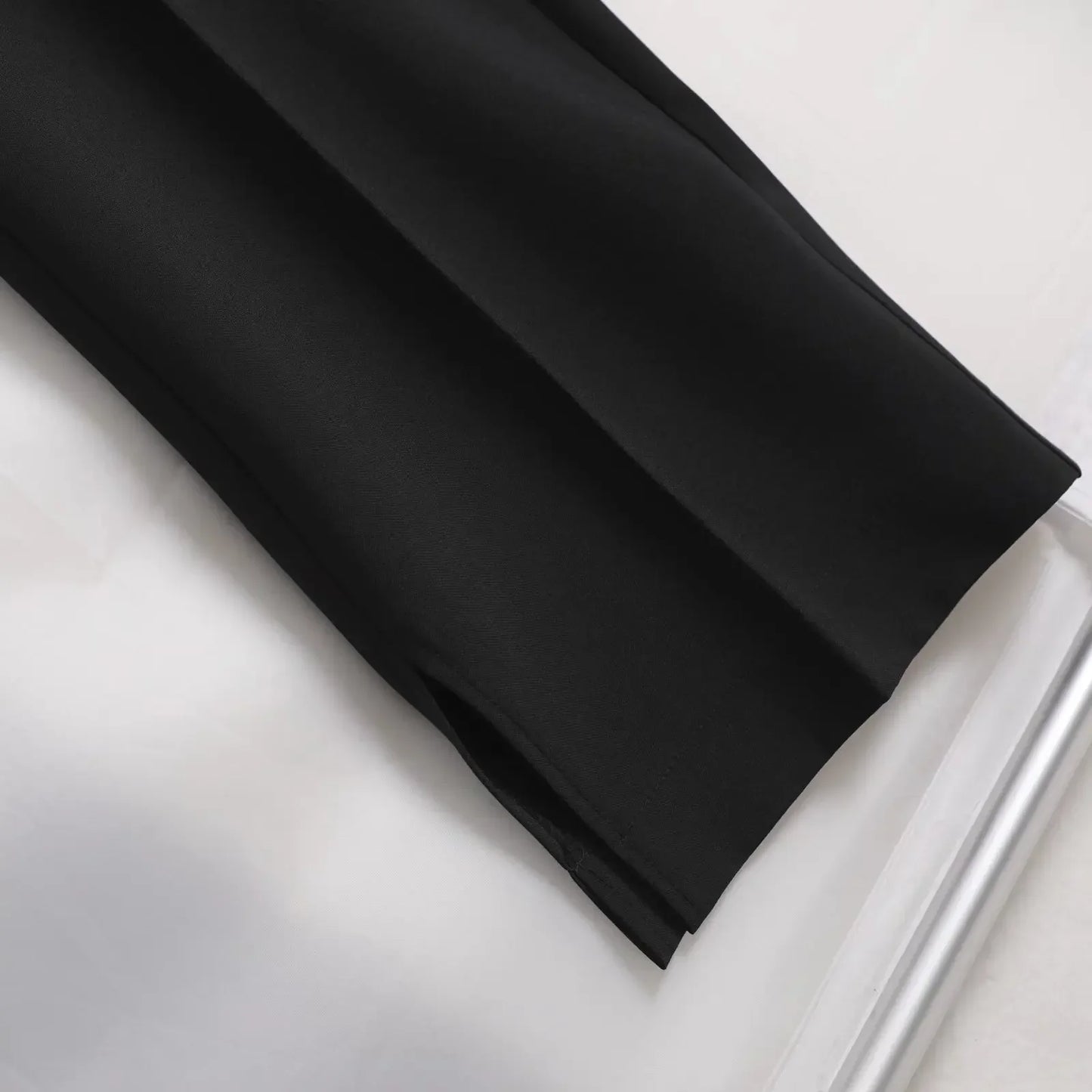 Men's Straight Baggy Casual Pants Korean Slit Personality Suit Trousers Fashion Formal Business Male Streetwear Gray Khaki Black