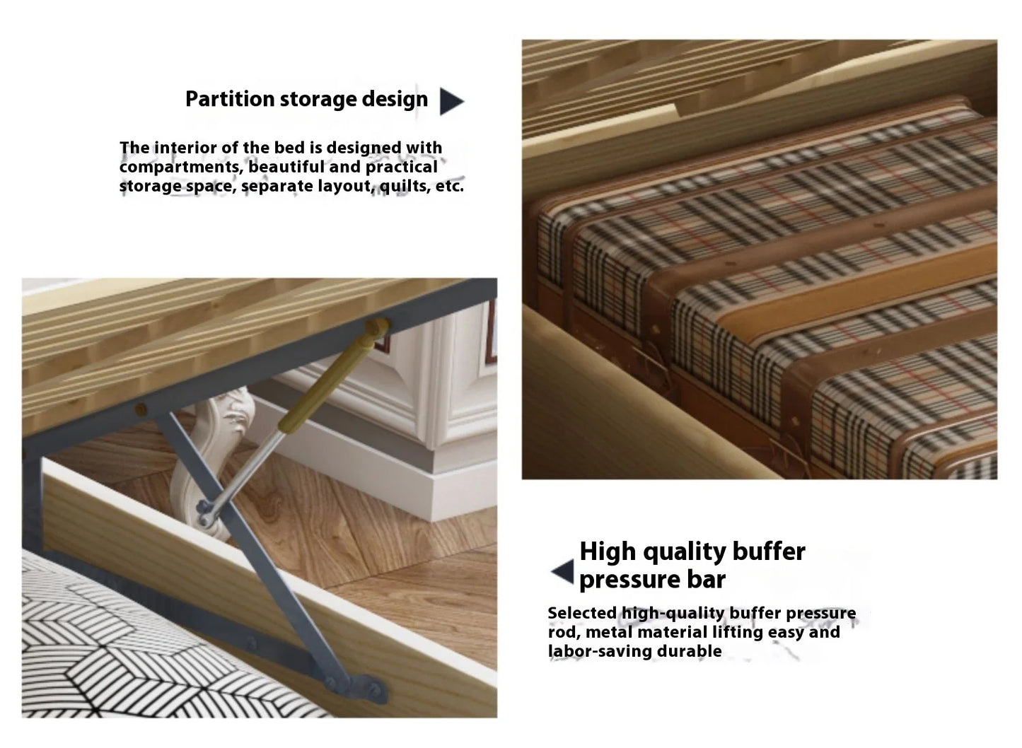 Europäisches Luxus-Doppelbett, modernes weißes King-Size-Doppelbett mit ästhetischem Rahmen, hochwertiges, schlafendes, beleuchtetes Deux-Tischmöbel für Schlafzimmer