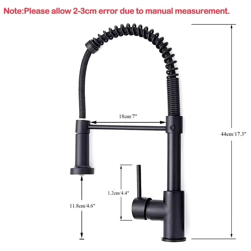 Matte Black Pull Down Kitchen Faucet Chrome Dual Modes Nozzle Hot Cold Water Mixer Crane Tap Brass Spring Kitchen Sink Faucets