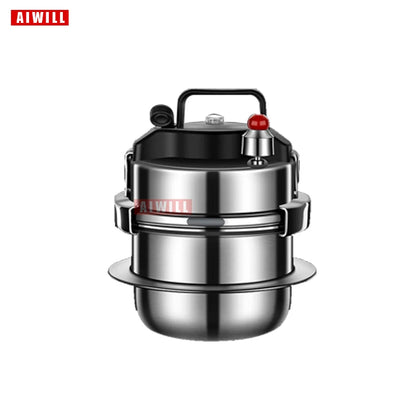 AIWILL 2L/6L/8L 3Gear Pressure Cooker 304 Stainless Steel Multifunctional Pressure-Limited Explosion-proof Quickly Cooking.