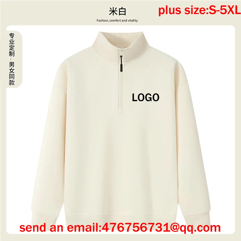 XH-528 2025 Autumn New Regular Fit Lightweight 360gsm Thermal Fabric Half Zip Sweatshirts Men Pullovers.