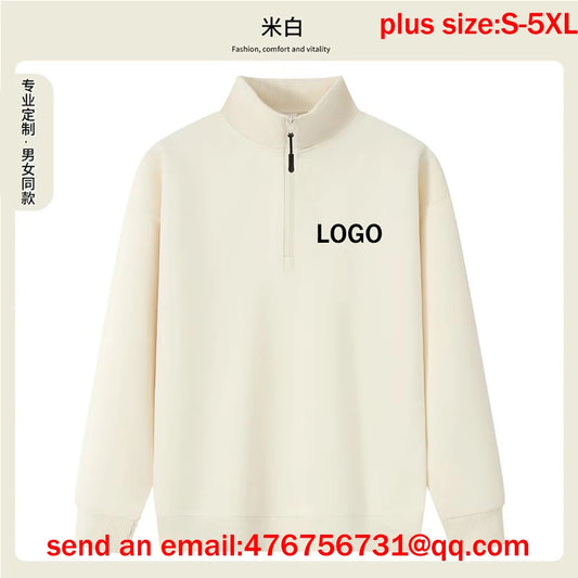 XH-528 2025 Autumn New Regular Fit Lightweight 360gsm Thermal Fabric Half Zip Sweatshirts Men Pullovers.