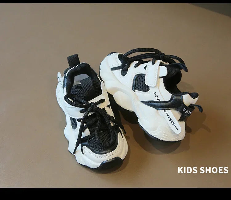 Girl Child Sport Shoe 2024 Spring Mesh Breathable Toddlers School Running Sneakers Fashion Non-slip Kids Boys Basketball Shoes.