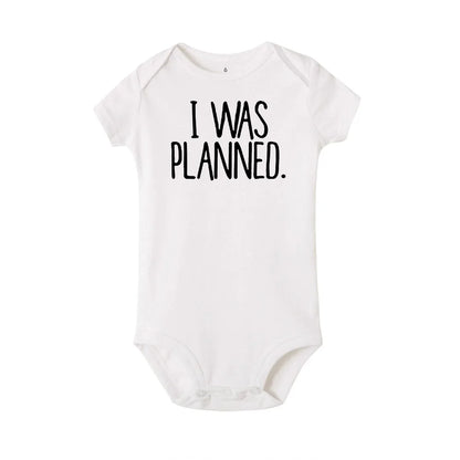 Zwillinge Baby-Body „I Was Planned and I Was A Surprise“ Neugeborenes Kleinkind-Overall Jungen Mädchen Lustige Baby-Outfits Kleinkind-Dusche-Geschenk.
