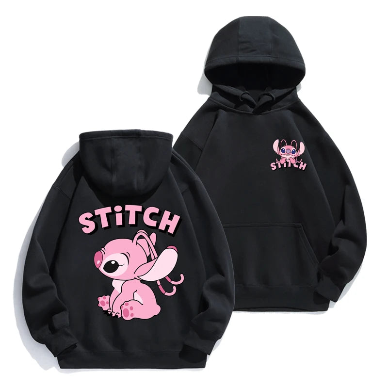 Stitch Hoodie Autumn/Winter Hoodie European and American Cartoon Anime Hoodie Loose Clothes Couple's Hoodie Coat.