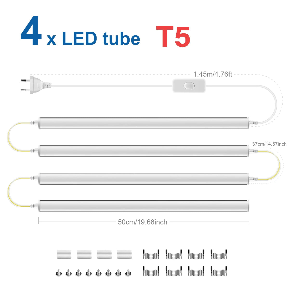 50CM 15W/T5 25W/T8 LED Tube Light 220V Aluminum LED Bulb Bar Wall Lamp For Reading Working Warehouse Home Kitchen Night Lighting