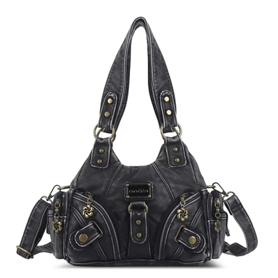 Women Handbags Soft Tote Bag Small Top-handle Fashion Satchel Multi-Pockets Leopard Shoulder Bag Hobos Phone Pack.