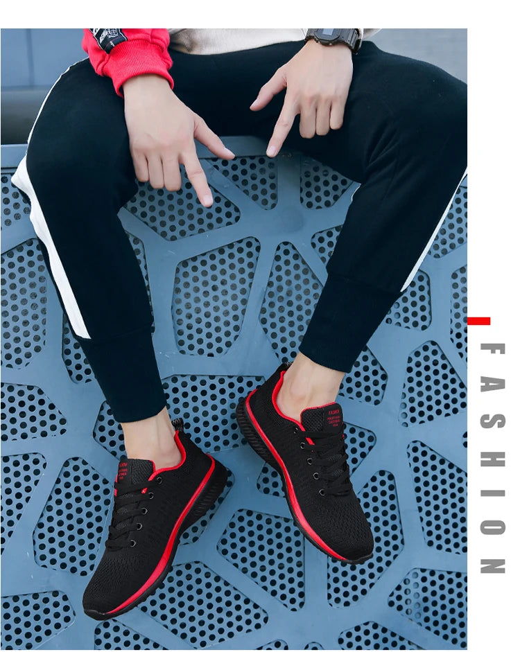 Men Running Shoes Breathable Light Comfortable Men's Casual Shoes Tenis Outdoor Slip On Walking Sneakers.