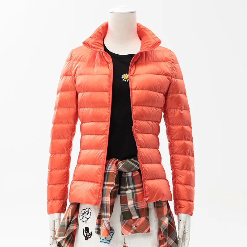 13 Farben Frauen Frühling Puffer Mantel 2023 Neuheiten Ultra Licht Weiße Ente Unten Jacke Koreanische Slim Fit Kurze Parkas.
