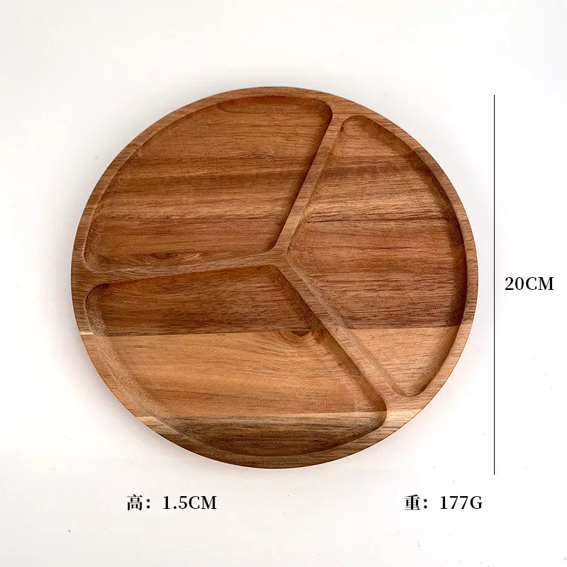 Acacia Wood Japanese Style Plates High Aesthetic Value Plates Creative Home Tableware Plates