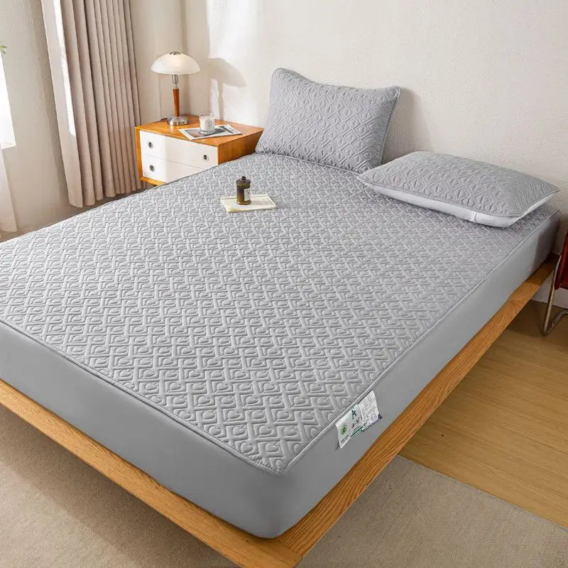 WOSTAR Thicken quilted mattress protector cover 180x200 couple luxury double bed elastic fitted sheet style bed protection pad.