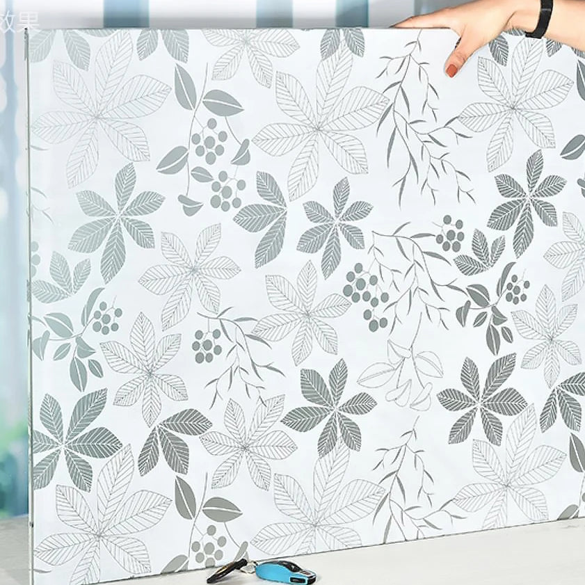 Mattierte Fensterfolie, Sichtschutz, Streifenmuster, selbstklebende Folie, Anti-UV-Buntglas-Vinylfolie für die Dekoration zu Hause und im Büro