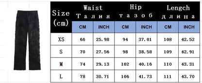 MUJER Sequin Pants Sets for Women 2 Pieces Flower Women's Pants Blazer Suits 2 Pieces Sets Women Outfit Semi Sheer Trousers Sets.